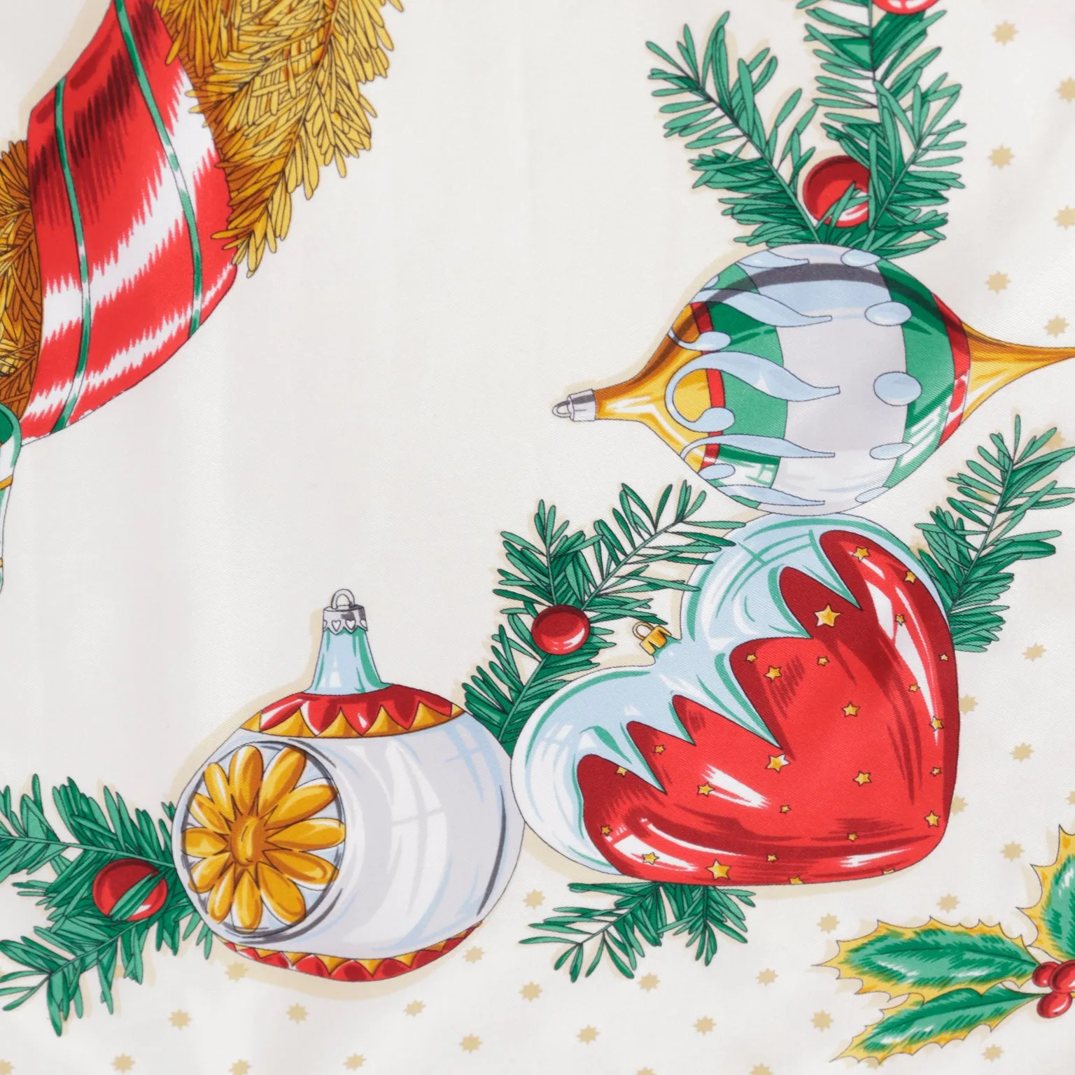 1998 Moschino Holiday Season Greetings Vintage Silk Scarf