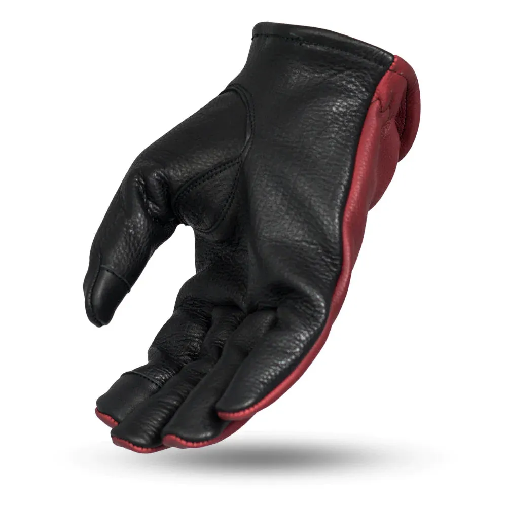 2 Tone Roper Men's Motorcycle Leather Gloves