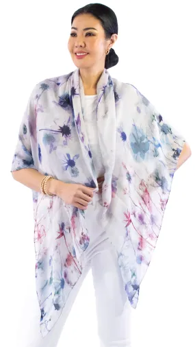 Birds of Paradise Scarf - Blues