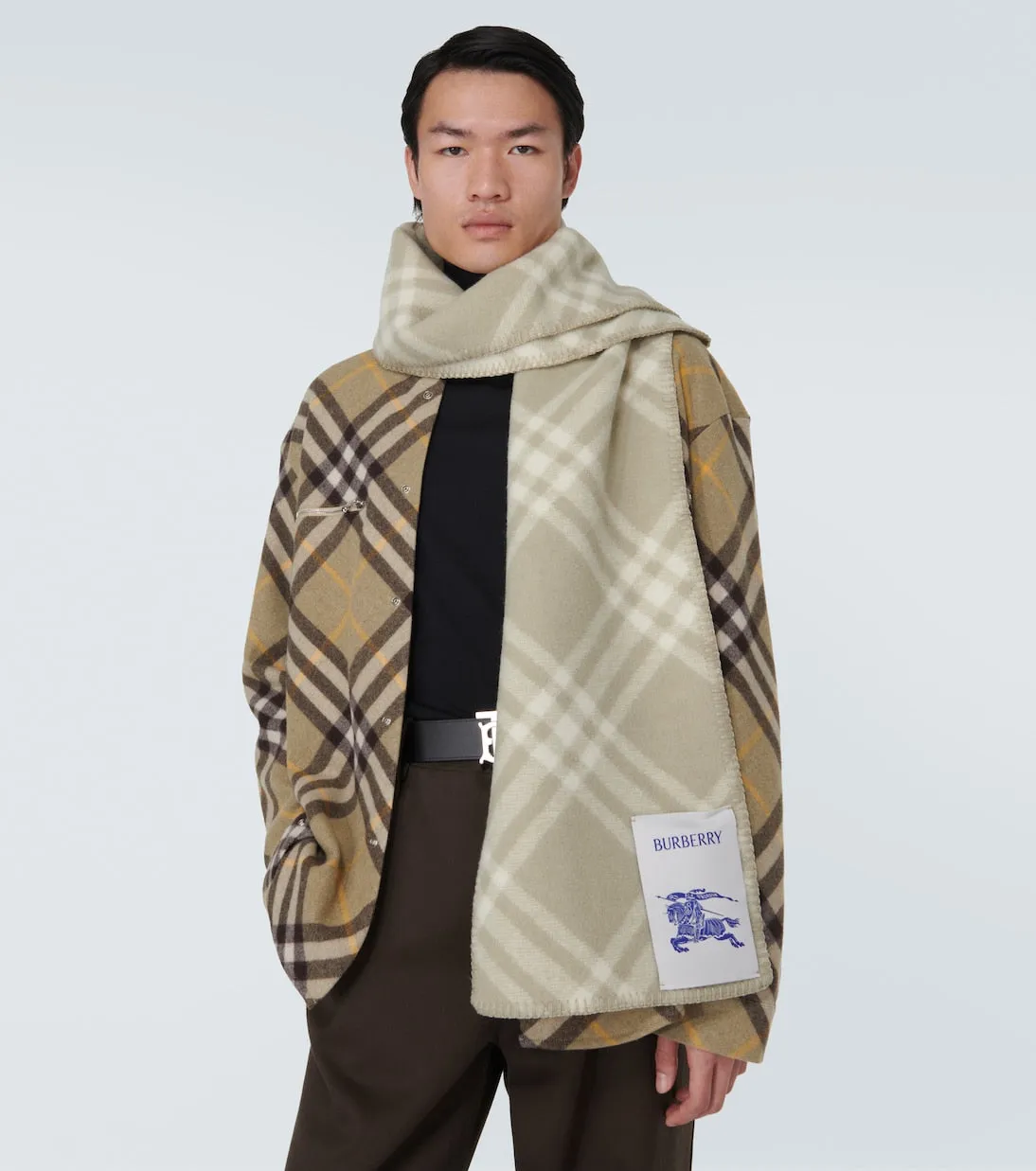 Burberry check wool scarf Burberry, beige