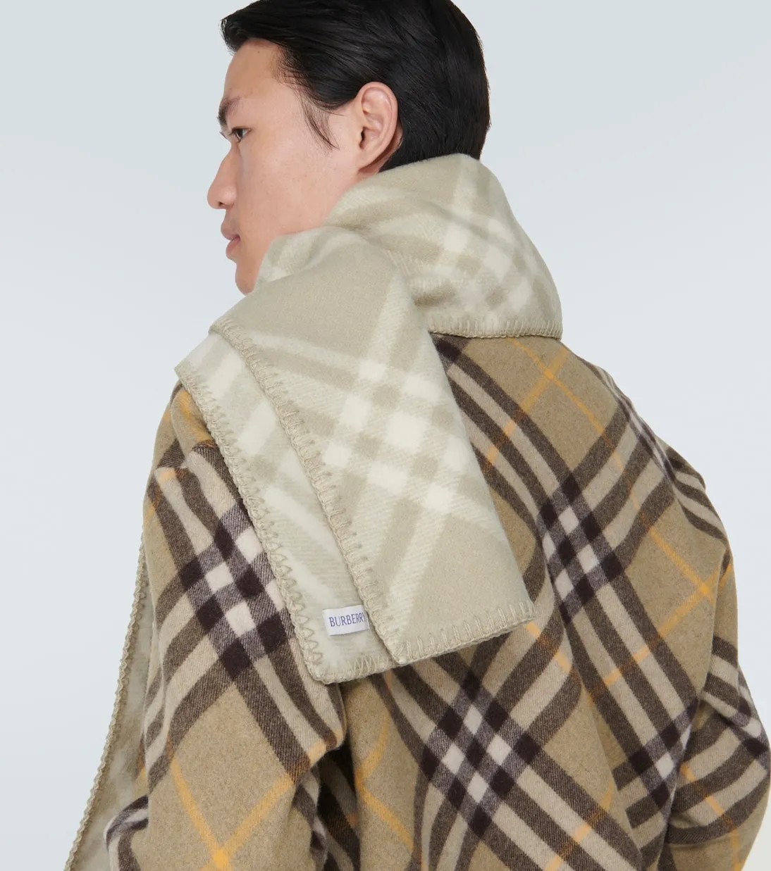 Burberry check wool scarf Burberry, beige