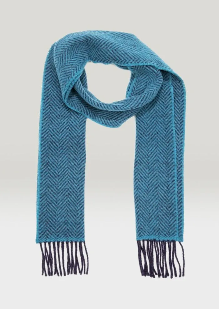 Cashmere Merino Scarf | Navy Teal