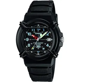 Casio Men's Watch Analog, Black Dial Black Resin Strap, HDA-600B-1BVDF