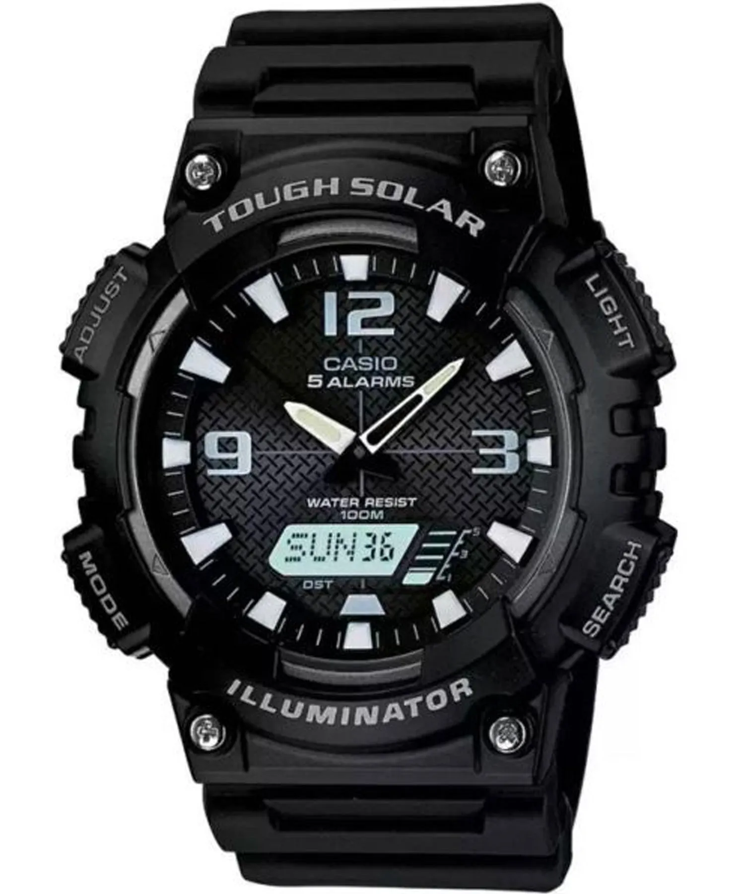 Casio, Men’s Watch Analog-Digital, Black Dial Black Resin Band, AQ-S810W-1AVDF