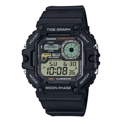 Casio, Men’s Watch Digital, Black Dial Black Resin Band, WS-1700H-1AVDF