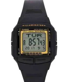 Casio Men's Watch Digital, Black Dial Black Resin Strap, DB-36-9AVDF