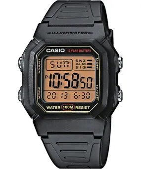 Casio Men's Watch Digital, Brown Dial Black Resin Strap, W-800HG-9AVDF