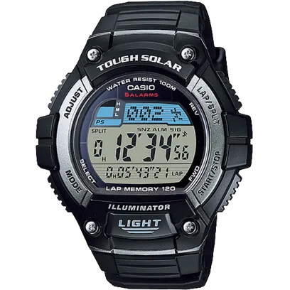 Casio, Men’s Watch Digital, Grey Dial Black Resin Band, W-S220D-1AVDF