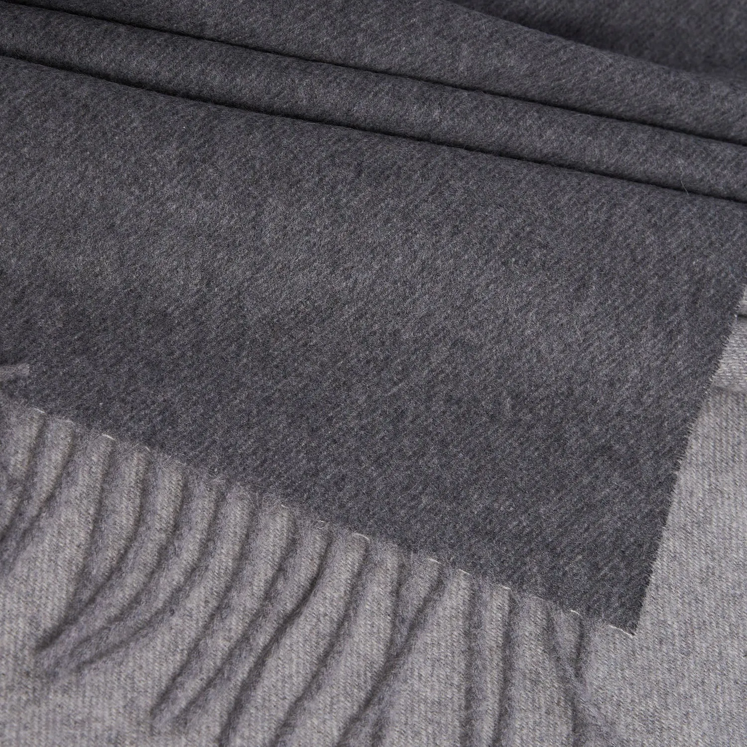 DARK GREY AND DOUBLE-FACE SCARF