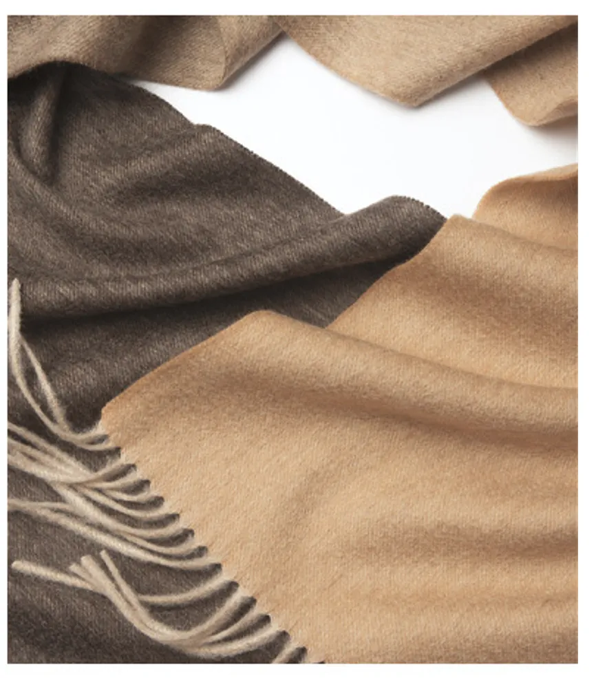 Degradé Lambswool Scarf Woven Brown Camel