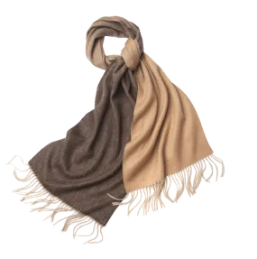 Degradé Lambswool Scarf Woven Brown Camel