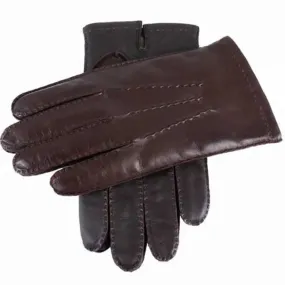 DENTS Shaftesbury Touchscreen Cashmere-Lined Leather Gloves - Mens - Brown