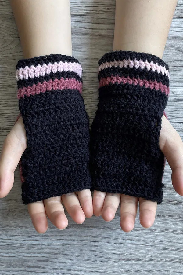 Four-leaf Clover Crochet Half-finger Gloves