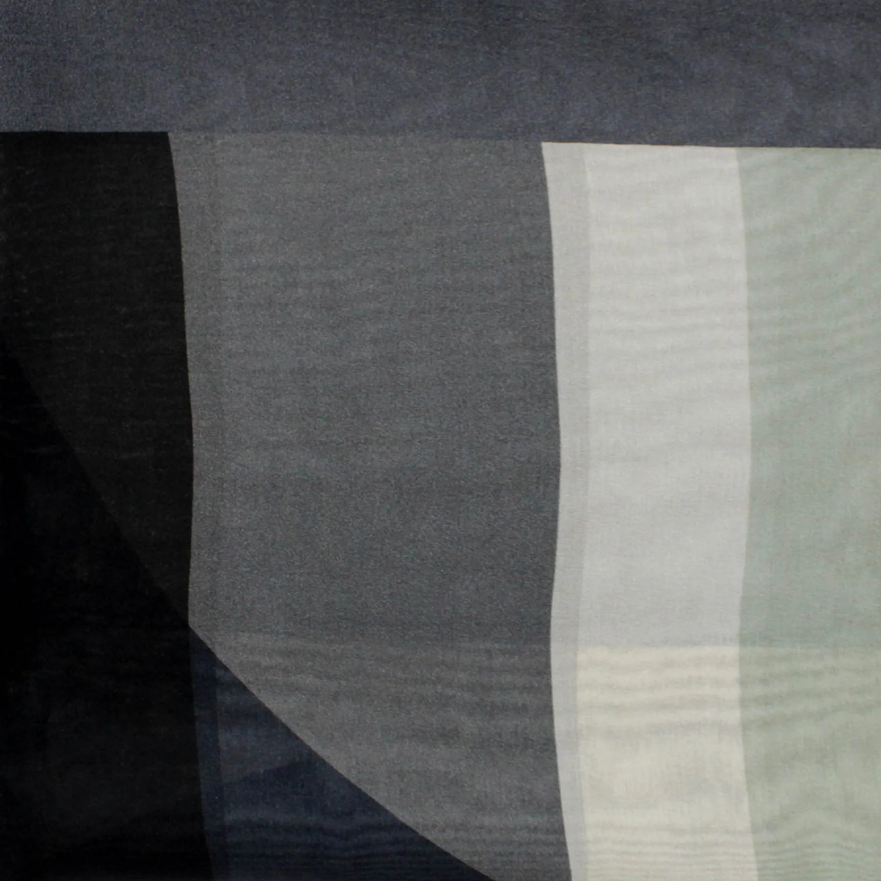 Furla Scarf Gray Black Design - Extra Large 47" Square Chiffon Silk Shawl SALE