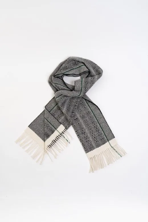 Handwoven Wool Zebra Scarf