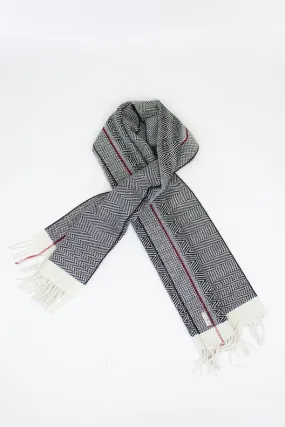 Handwoven Wool Zebra Scarf