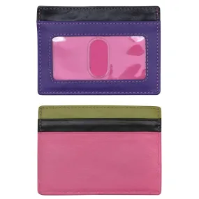 ILI NEW YORK 7201 ID AND CREDIT CARD HOLDER BLACK BRIGHTS