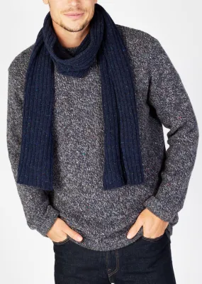 IrelandsEye Luxe Ribbed Scarf | Navy