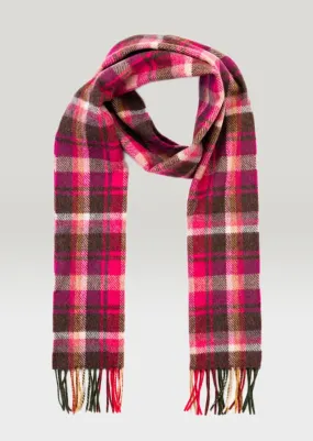 John Hanly Pink Maroon Scarf