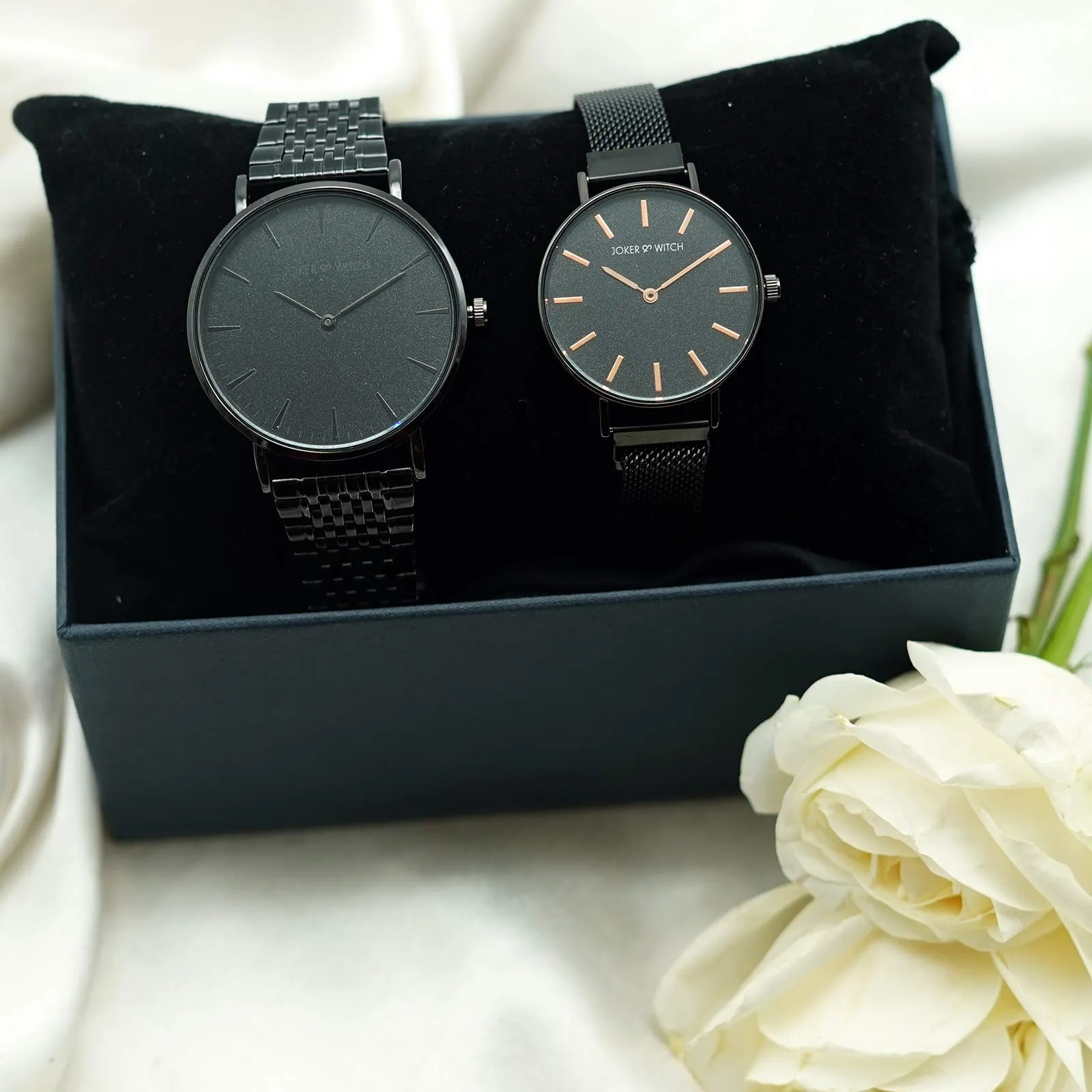 Joker & Witch Shawn & Camila Couple Watch Gift Set for Men and Women