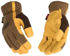 KincoPro 2014HK-XL Driver Gloves, Men's, XL, Easy-On, Shirred Elastic Wrist Cuff, TPR Back, Brown :PR: QUANTITY: 1