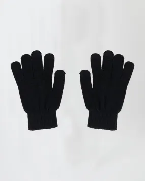 Knitted Touch Screen Gloves in Black