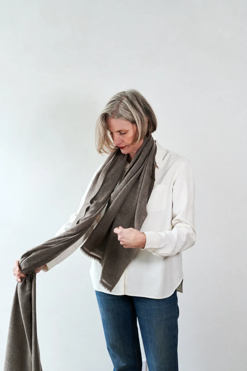 Large Hand Loomed Cashmere Scarf