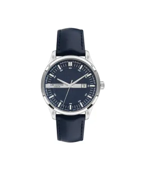 Lee Cooper Men's Watch Analog,  Navy Blue Dial, Black Leather Strap, LC07269.399