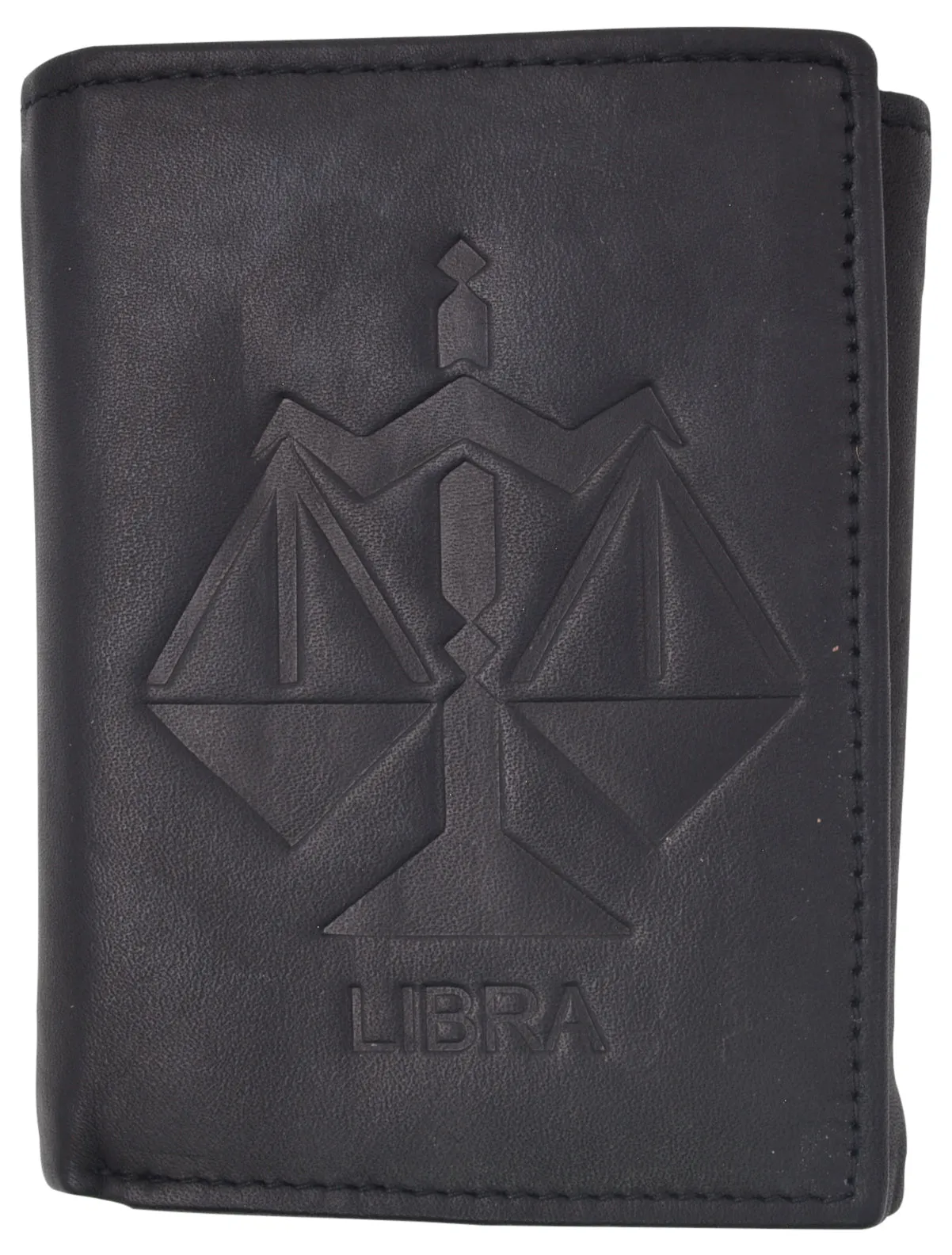 Libra Zodiac Sign Bifold Trifold Genuine Leather Men's Wallets