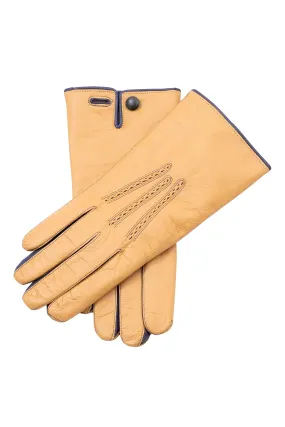 Light Tan Touchscreen Lamb Nappa Gloves