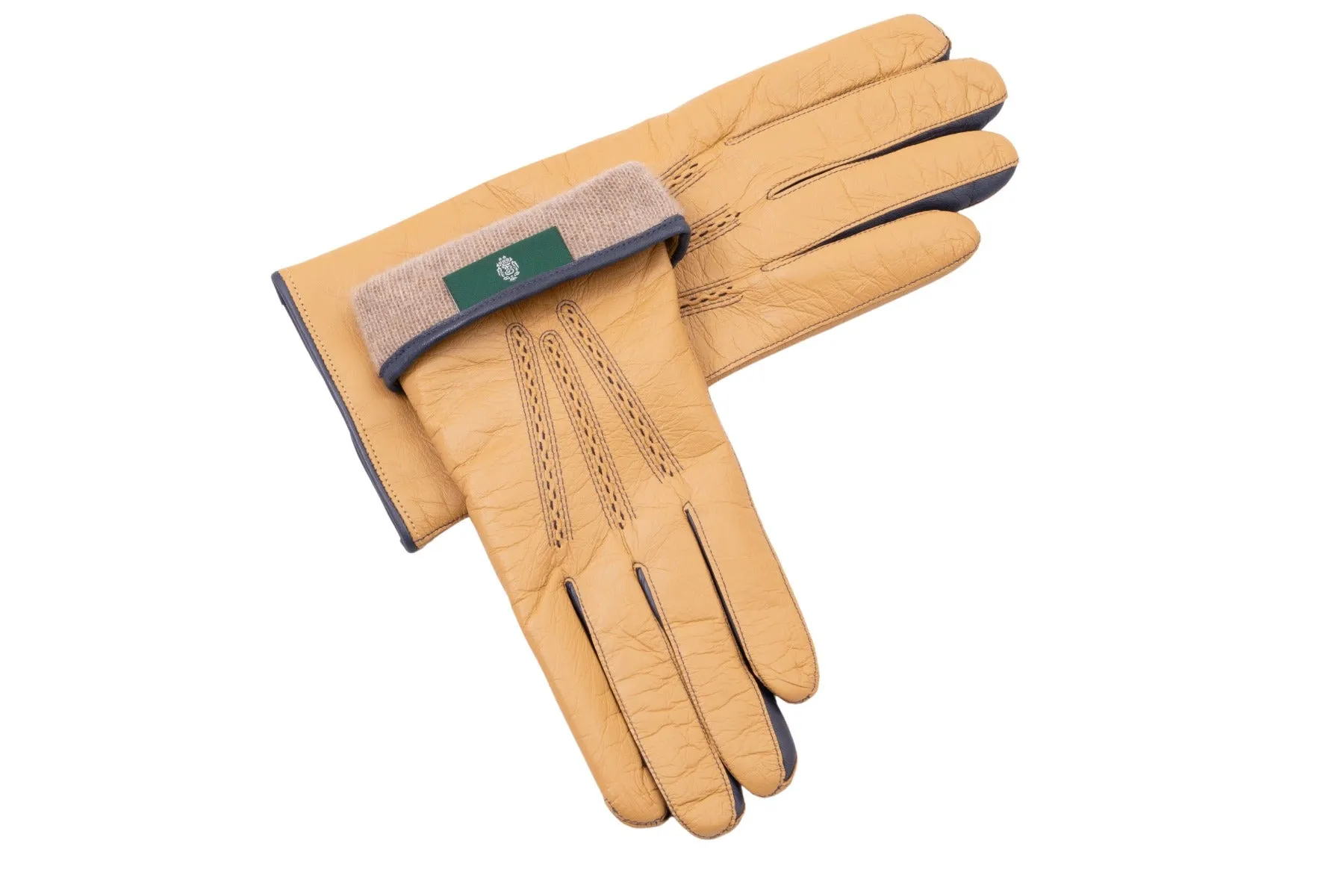 Light Tan Touchscreen Lamb Nappa Gloves