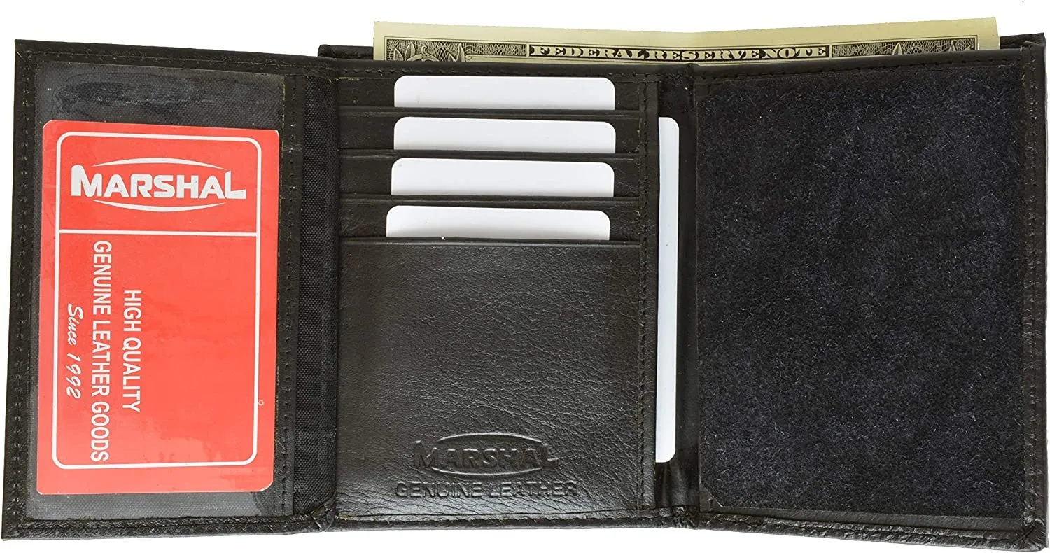 Marshal Tri Fold Police Wallet with Oval Badge Holder