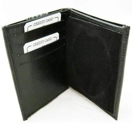 Marshal Tri Fold Police Wallet with Oval Badge Holder