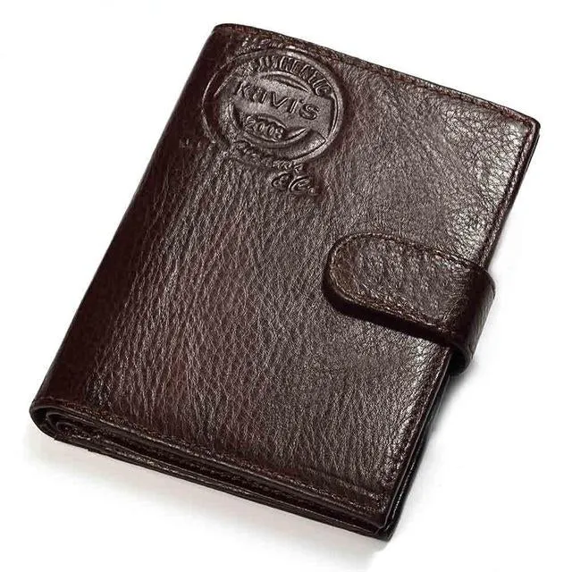 Men's Genuine Leather Wallet with Passport Holder