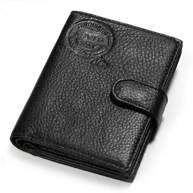 Men's Genuine Leather Wallet with Passport Holder