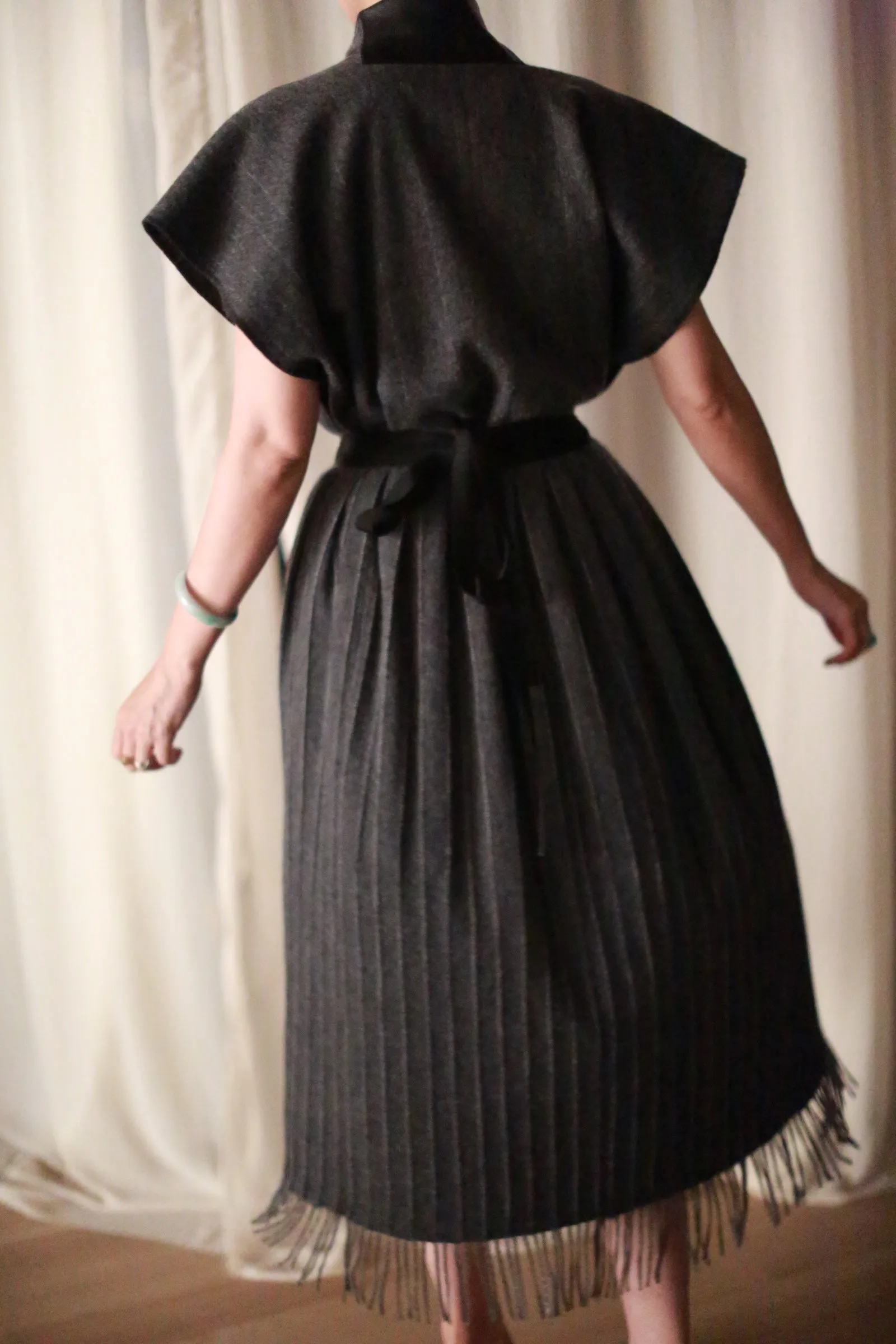 Men's Scarf Wrap Skirt | Charcoal