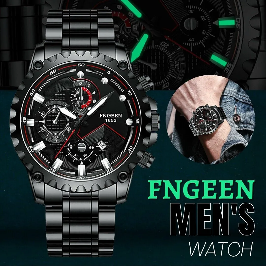 Men's Stainless Steel Quartz Waterproof Wristwatch