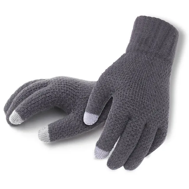 Men's Winter Touch Screen Knitted Gloves