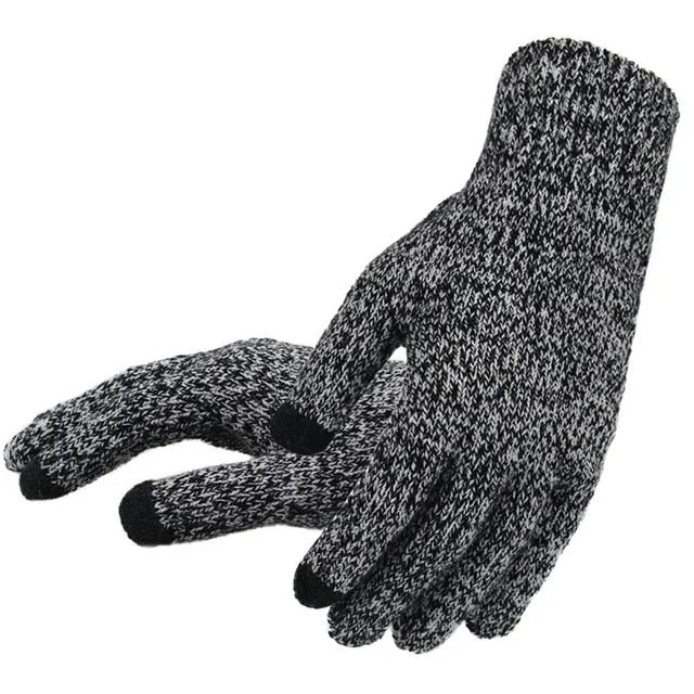 Men's Winter Touch Screen Knitted Gloves