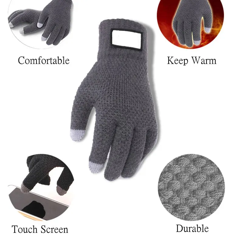 Men's Winter Touch Screen Knitted Gloves