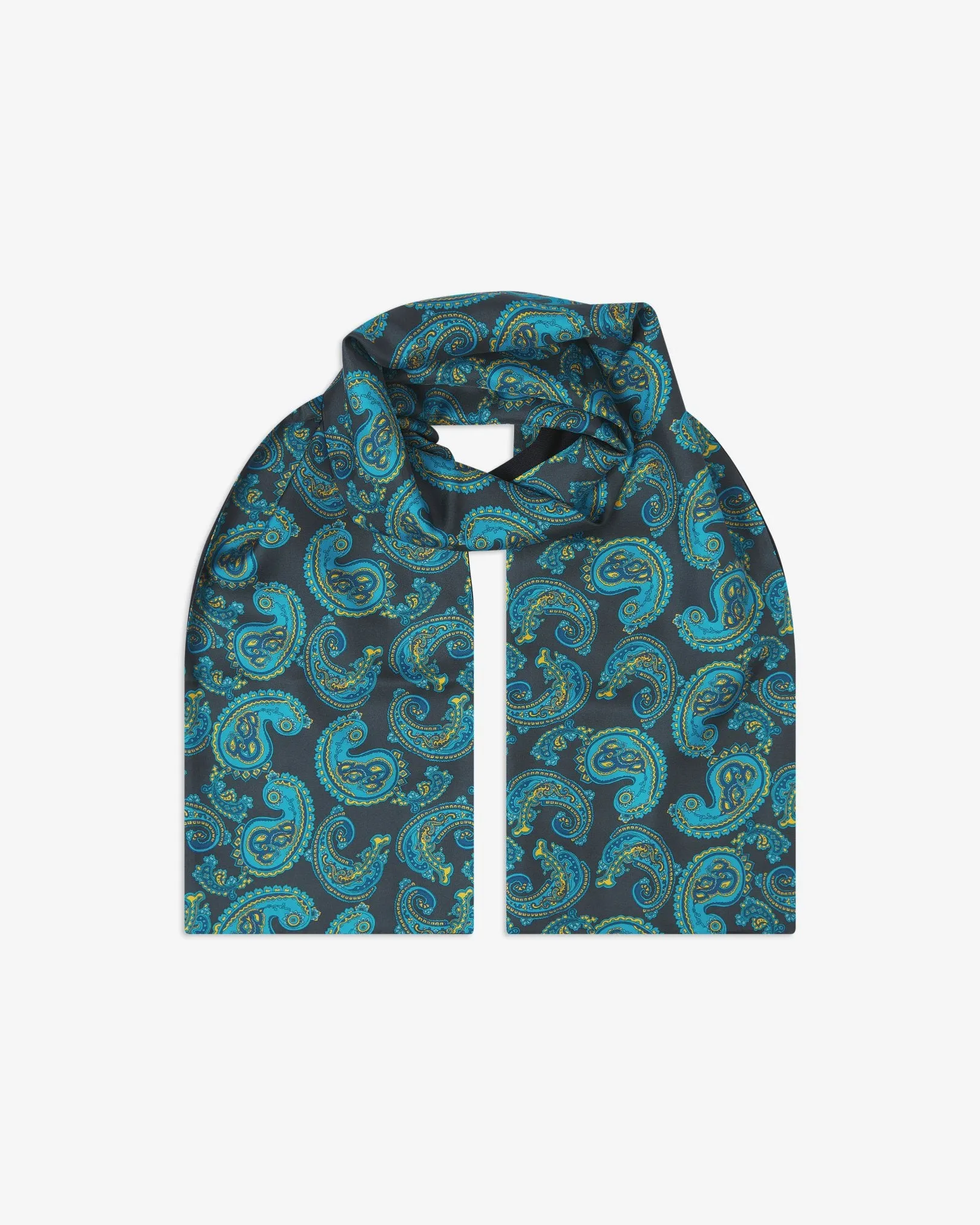 Men's Wool-Backed Silk Dress Scarf in Paisley - The Bridle