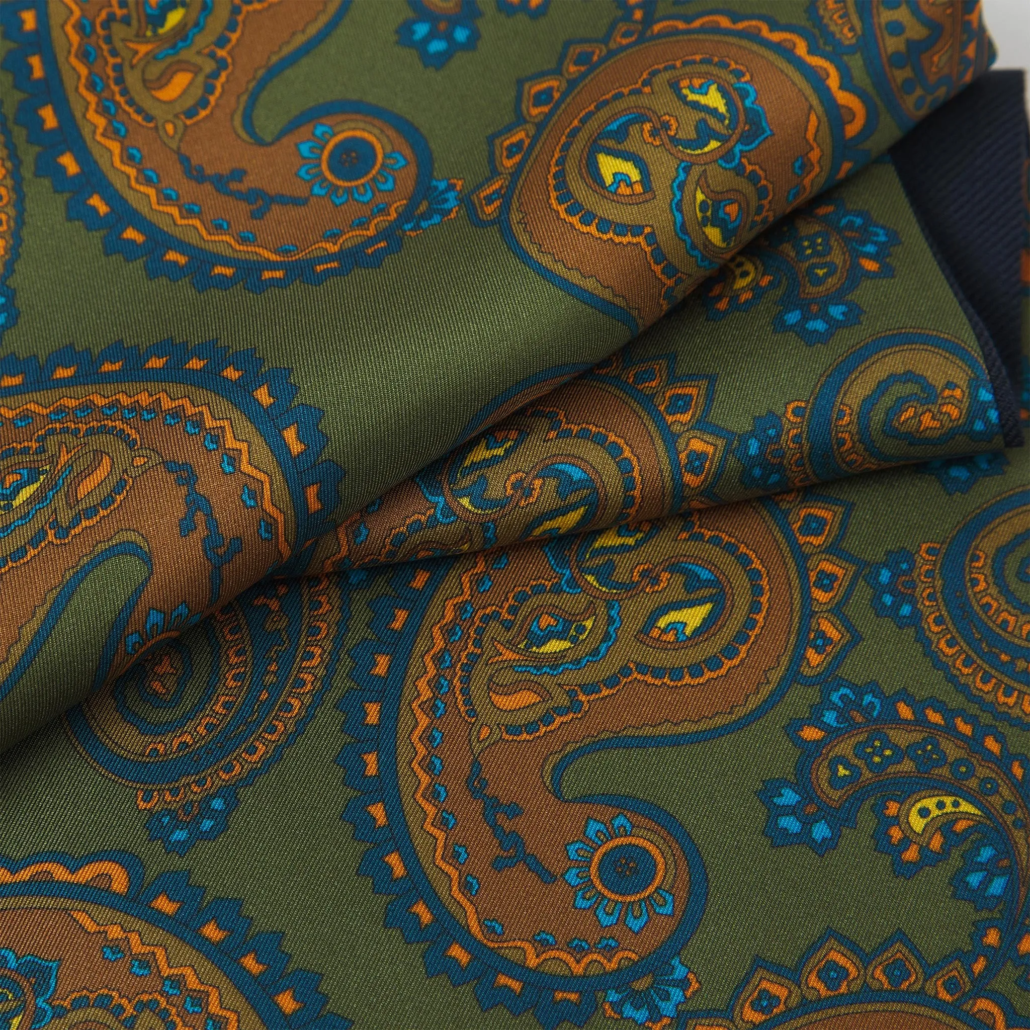 Men's Wool-Backed Silk Dress Scarf in Paisley - The Carlisle