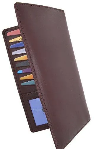 Moga Genuine Leather Men's Deluxe Bifold Multi Credit Card Case ID Wallet