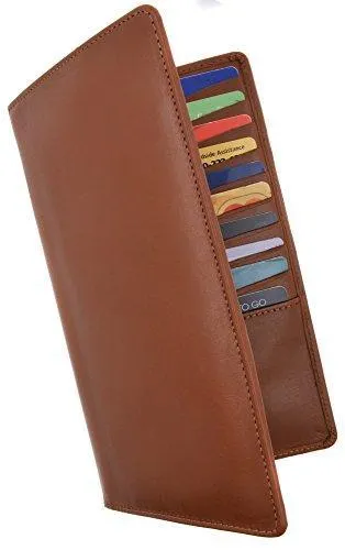 Moga Genuine Leather Men's Deluxe Bifold Multi Credit Card Case ID Wallet