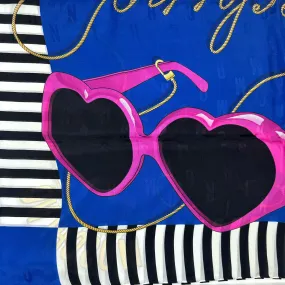 Moschino Scarf Royal Blue Pink Sunglasses Design - Square Silk Foulard - 2024 Collection