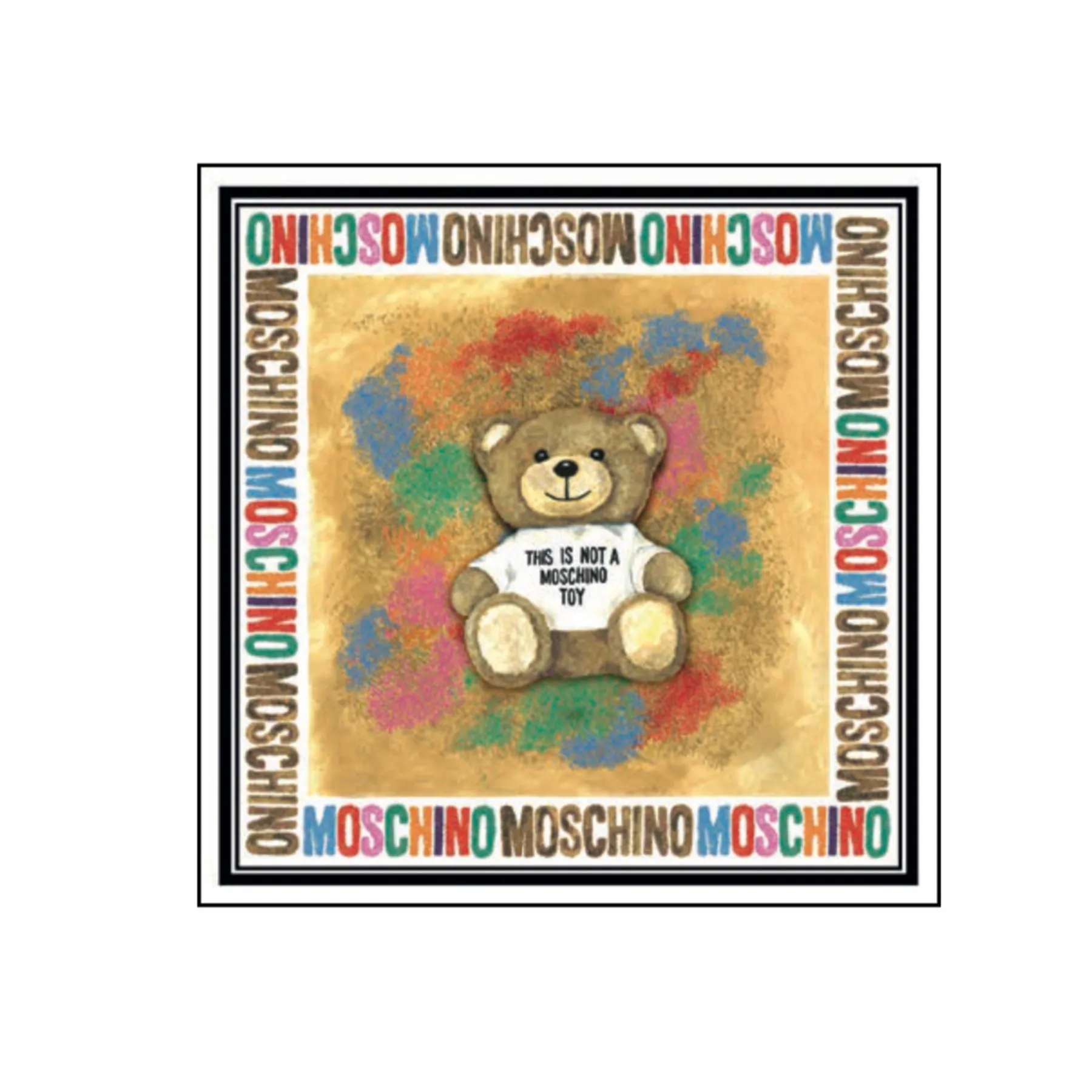 Moschino Scarf This Is Not A Moschino Toy - Square Silk Foulard SALE