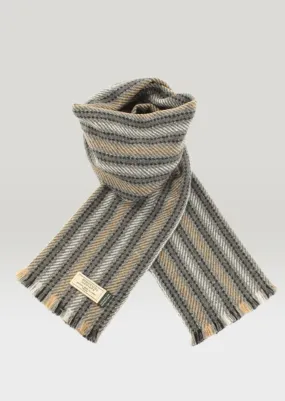 Mucros Soft Donegal Scarf | Charcoal Mix