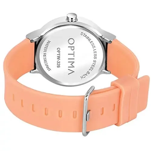 Optima Watch Men's Water Resistant Analogue Quartz Watches(Orange)