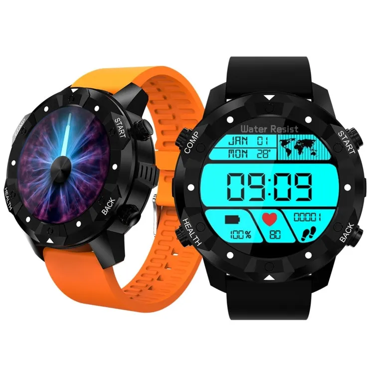 S3 1.39 inch OLED Screen Display Bluetooth Smart Watch, IP67 Waterproof, Support Compass / Heart Rate Monitor / SIM Card / GPS Navigation, Compatible with Android and iOS Phones(Orange)