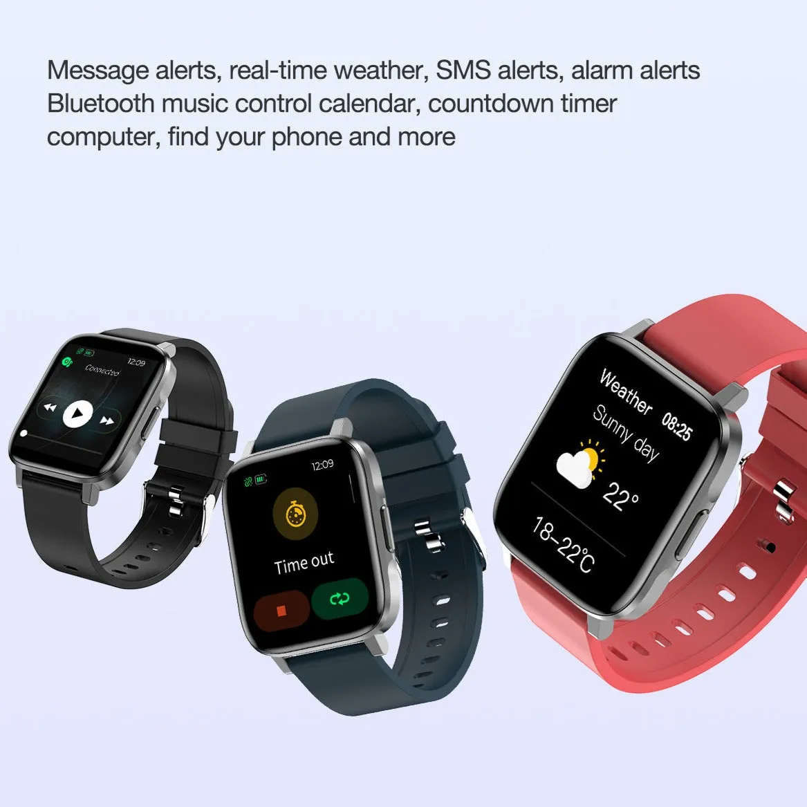 Smartwatch With Blood Oxygen Temperature Monitoring IP68 Waterproof